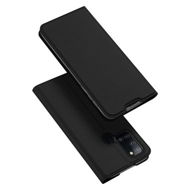 Peňeženkové kožené pouzdro na Samsung Galaxy A21s - Černý