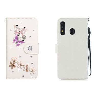 Peňeženkové kožené pouzdro na Samsung Galaxy A30 - Five Flowers Butterfly