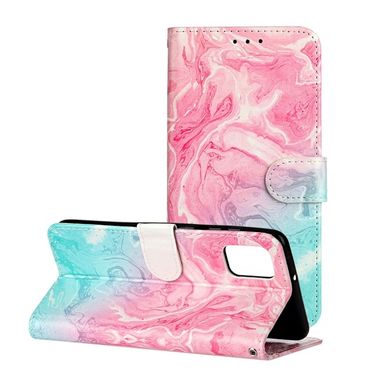 Peňeženkové kožené pouzdro na Samsung Galaxy A31 - Pink Green Marble