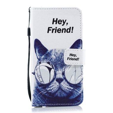 Peněženkové kožené pouzdro na Samsung Galaxy A40 - Cool cat
