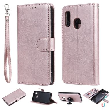 Peněženkové kožené pouzdro pro Samsung Galaxy A40 - Ružovozlatý