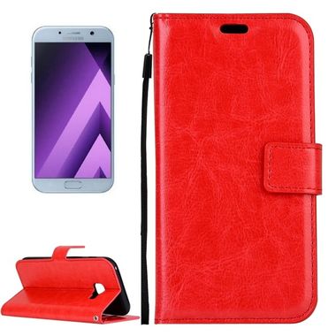 Peněženkové kožené pouzdro pro Samsung Galaxy A5 (2017) - Červený