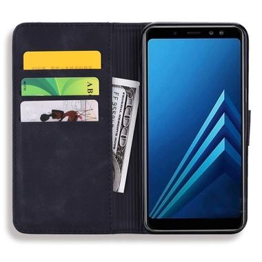 Peněženkové kožené pouzdro pro Samsung Galaxy A5 (2018) - Černý