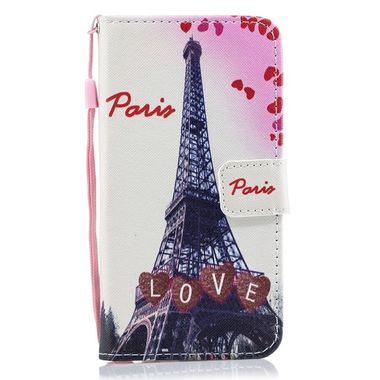 Peněženkové kožené pouzdro na Samsung Galaxy A50 - Eiffelova věž lásky