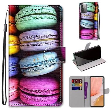 Peňeženkové kožené pouzdro na Samsung Galaxy A72 - Colorful Cakes