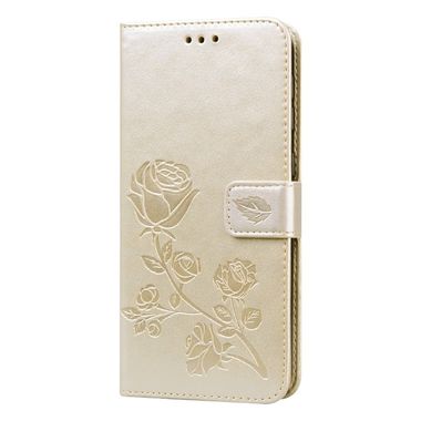 Kožené pouzdro na peněženku pro Samsung Galaxy M21 -Gold