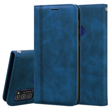 Peněženka kožené pouzdro pro Samsung Galaxy M21 -Modrá