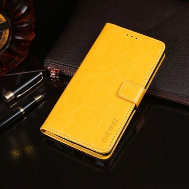 Peněženka kožené pouzdro pro Samsung Galaxy M21 -Žlutá