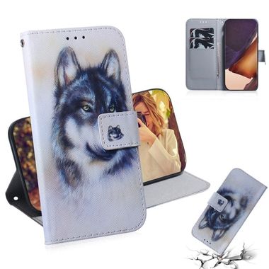 Peňaženkové kožené pouzdro na Samsung Galaxy Note 20 Ultra - White Wolf
