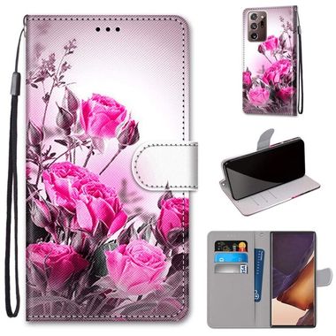 Peňaženkové kožené pouzdro pro Samsung Galaxy Note 20 Ultra - Wild Rose