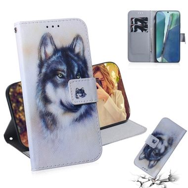 Peňeženkové kožené pouzdro na Samsung Galaxy Note 20 - White Wolf