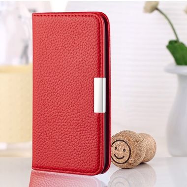 Peňaženkové kožené pouzdro na Samsung Galaxy S8 - Červená