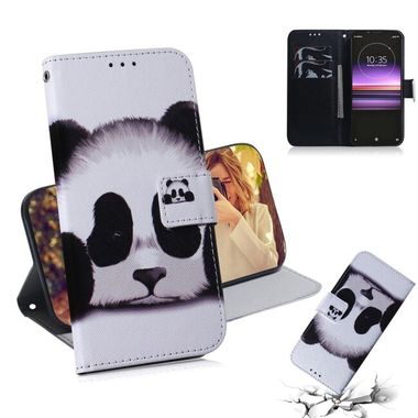Peňaženkové kožené pouzdro na Sony Xperia 1 - Panda