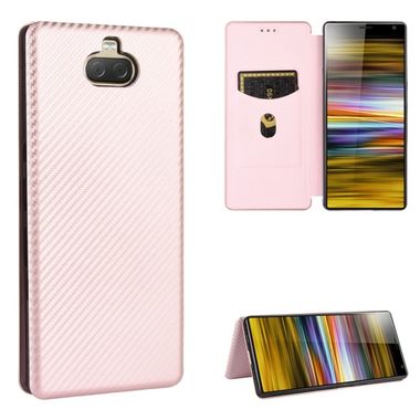 Peňeženkové kožené pouzdro na Sony Xperia 10 - Ružová