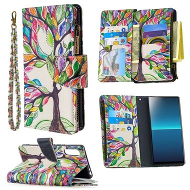 Peňaženkové kožené puzdro na Sony Xperia L4 - Tree