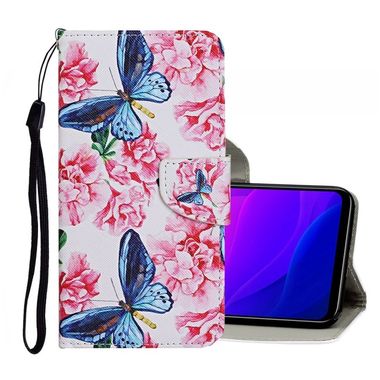 Peněženka kožené pouzdro pro Xiaomi Mi 10 Lite - Dragonfly květina