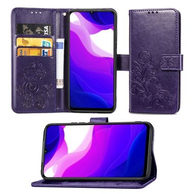 Peňaženkové kožené puzdro na Xiaomi Mi 10 Lite - Flowers Purple