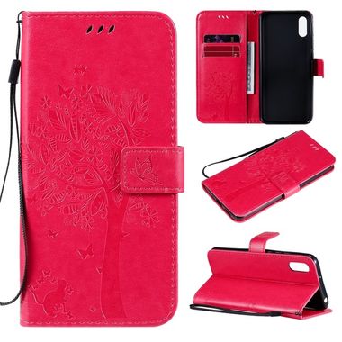 Peňeženkové kožené pouzdro na Xiaomi Redmi 9A - Rose Red