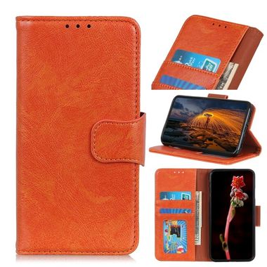 Peněženkové kožené pouzdro Nappa Flip na Xiaomi Redmi Note 13 Pro 4G - Oranžová