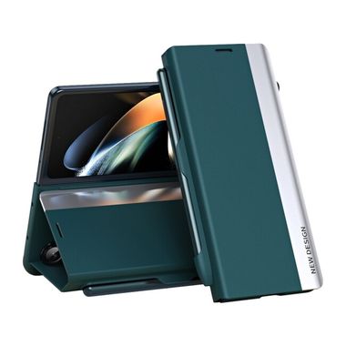 Peněženkové kožené pouzdro NEW DESIGN pro Samsung Galaxy Z Fold5 - Zelená