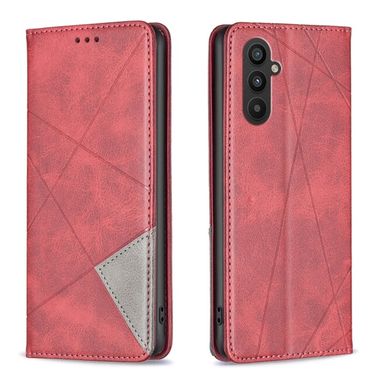 Peněženkové kožené pouzdro Prismatic na Samsung Galaxy A24 - Červená
