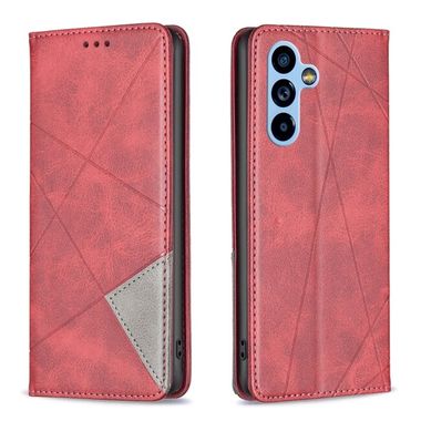 Peňeženkové kožené pouzdro PRISMATIC pro Samsung Galaxy A54 5G – Červená