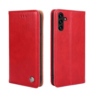 Peněženkové kožené pouzdro RETRO pro Samsung Galaxy A04s - Červená