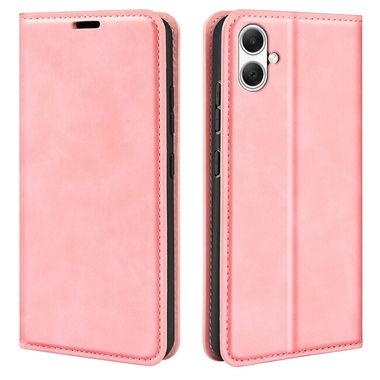 Peněženkové kožené pouzdro Retro-skin Magnetic pro Samsung Galaxy A05s - Růžová