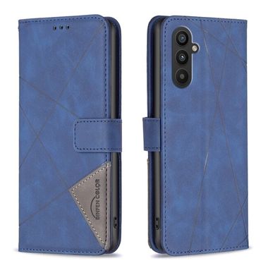 Peněženkové kožené pouzdro Rhombus pro Samsung Galaxy A24 - Modrá