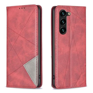 Peněženkové kožené pouzdro Rhombus pro Samsung Galaxy S24 Plus 5G - Červená
