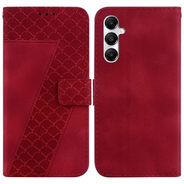 Peněženkové kožené pouzdro Seven Embossed pro Samsung Galaxy A05s - Červená