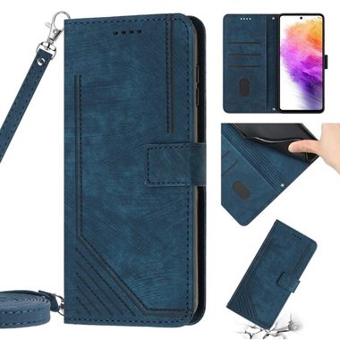 Peněženkové kožené pouzdro SKIN FEEL pro Samsung Galaxy A14 4G/5G - Modrá