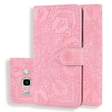 Peněženkové kožené pouzdro SUN na Samsung Galaxy J5 2016 – Růžová
