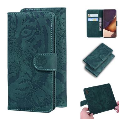 Peňaženkové kožené pouzdro Tiger  pro Samsung Galaxy Note 20 Ultra - Zelená