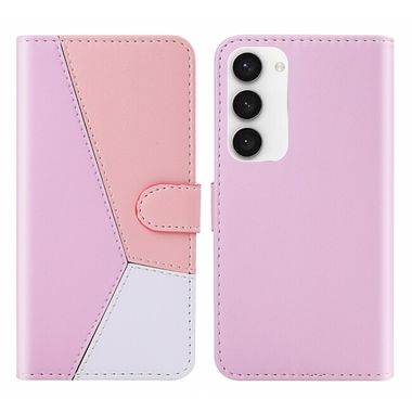 Peňeženkové kožené pouzdro TRICOLOR pro Samsung Galaxy S23 5G – Růžová