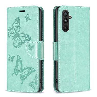 Peněženkové kožené pouzdro Two Butterflies pro Samsung Galaxy A24 - Zelená