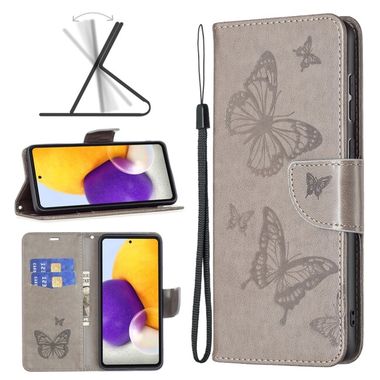 Peněženkové kožené pouzdro Two Butterflies pro Samsung Galaxy A73 5G - Šedá