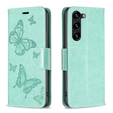 Peněženkové kožené pouzdro Two Butterflies pro Samsung Galaxy S24 Plus 5G - Zelená