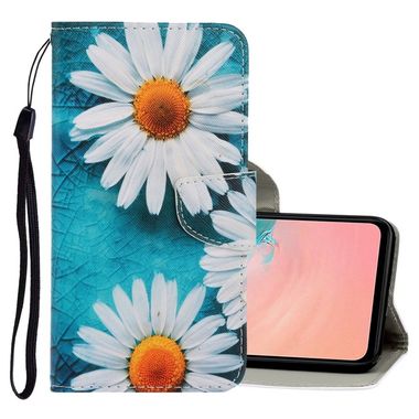 Peněženkové kožené pouzdro Colored Drawing pro Samsung Galaxy S20  -Chrysanthemum