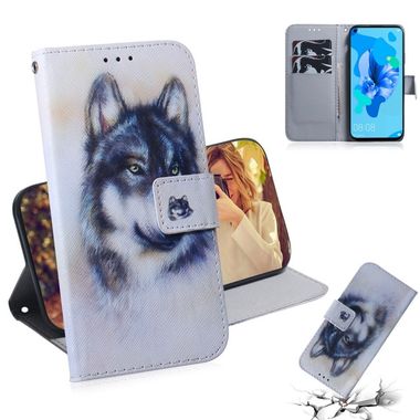Peňaženkové púzdro3D Painting Pattern na Huawei Honor 20-vlk