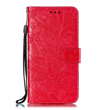 peněženkové poudro Lace Flower  na Xiaomi Mi A3 - červená