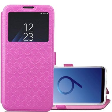 Pěneženkové pouzdro Call Display na Samsung Galaxy S9+ - ružová