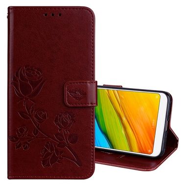 Peněženkové pouzdro Flip Leather Case Black na Xiaomi Redmi 5- Hnědá