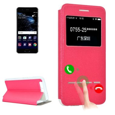 Pěneženkové pouzdro Flip Leather with Call Display na Huawei P10- červená