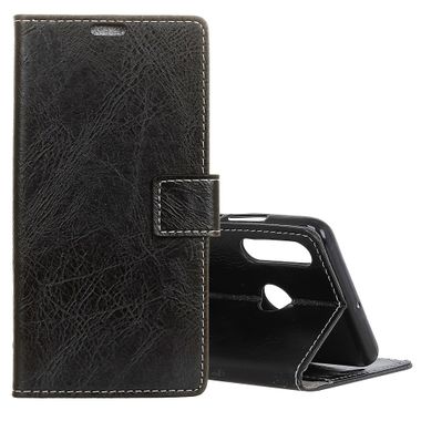 Pěneženkové pouzdro Leather na Huawei P30 Lite - čierna
