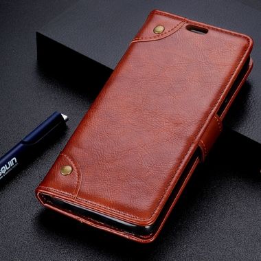 Pěneženkové pouzdro Leather na Huawei P30 Lite - hnedá