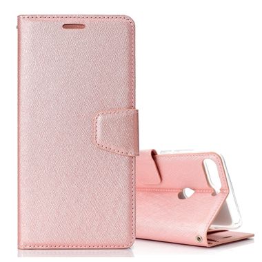 Peňaženkové pozdro Leather na Huawei Y7 Prime(2018)- Rose Gold
