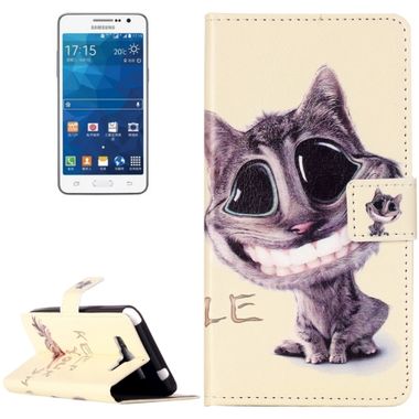 Pěneženkové pouzdro Lovely Smiling Cat na Samsung Galaxy Grand Prime