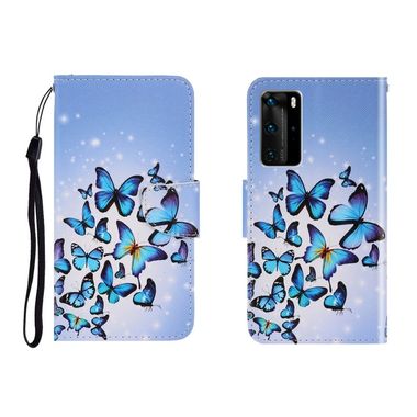 Peněženkové pouzdro na Huawei P40 Pro  -  Colored Drawing -Many Butterflies