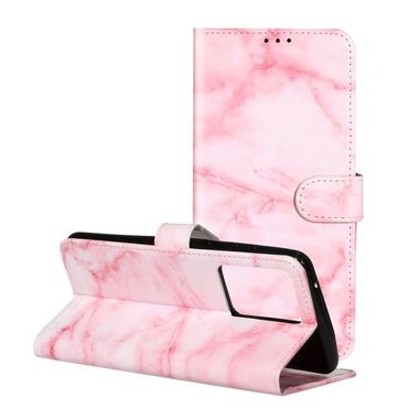 Peněženkové pouzdro na Samsung S20+  Colored Drawing Marble -růžová